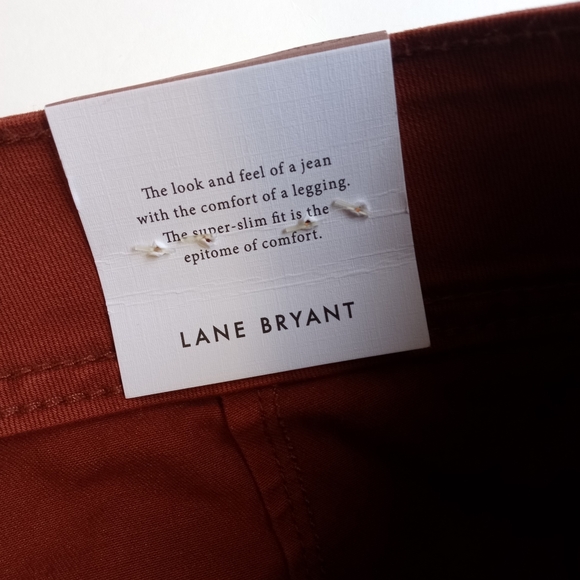 NWT Lane Bryant high rise burnt orange jegging flex magic waistband size 18 - Picture 6 of 7